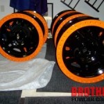 Custom two toned powder coated wheel rims