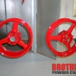 Red Metal Motorcycle Rims